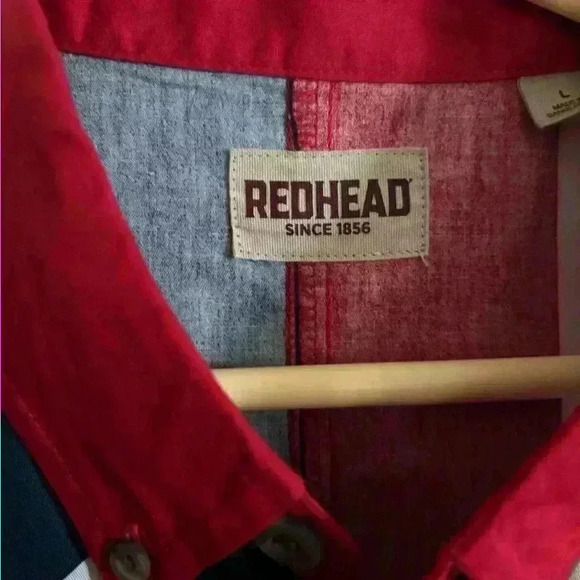 American flag 100%. Cotton by Redhead button up polo - Picture 5 of 6